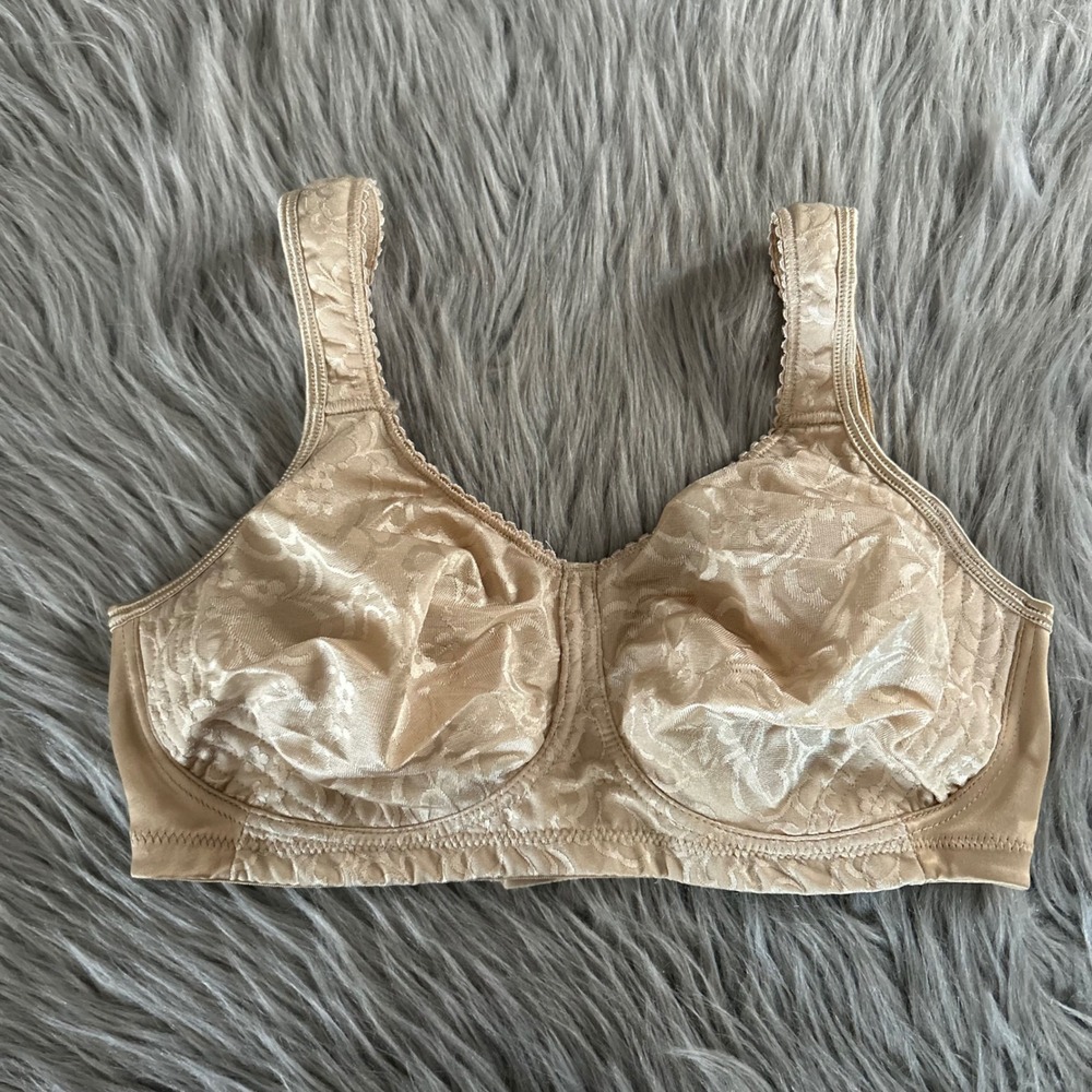 Playtex Wireless Unlined Unpadded Bra Womens‎ Size 36DD Tan Brown Wirefree